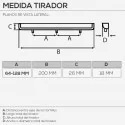 Tirador de Zamak Metalizado Cromo Mate 4090E