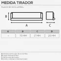 Tirador de Zamak Metalizado Cromo Mate 4025E