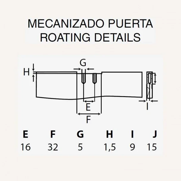 Tirador de Zamak Cromo Mate 4081E 32 mm