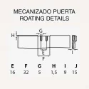 Tirador de Zamak Cromo Mate 4081E 32 mm