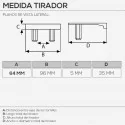 Tirador de Zamak Cromo Mate 4081E 96 mm