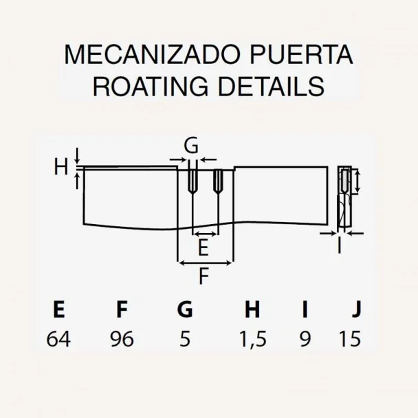 Tirador de Zamak Cromo Mate 4081E 96 mm