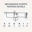 Tirador de Zamak Cromo Mate 4081E 96 mm
