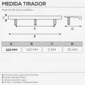 Tirador de Zamak Cromo Mate 4081E 160 mm