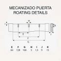 Tirador de Zamak Cromo Mate 4081E 160 mm