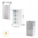 Kit Persiana 60 x 150 cm PVC Blanco para Muebles de Cocina