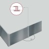 Unión Aluminio Cepillado para Zócalo de PVC Rodapié Cocina