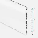 Zócalo de PVC Blanco para Rodapié Cocina
