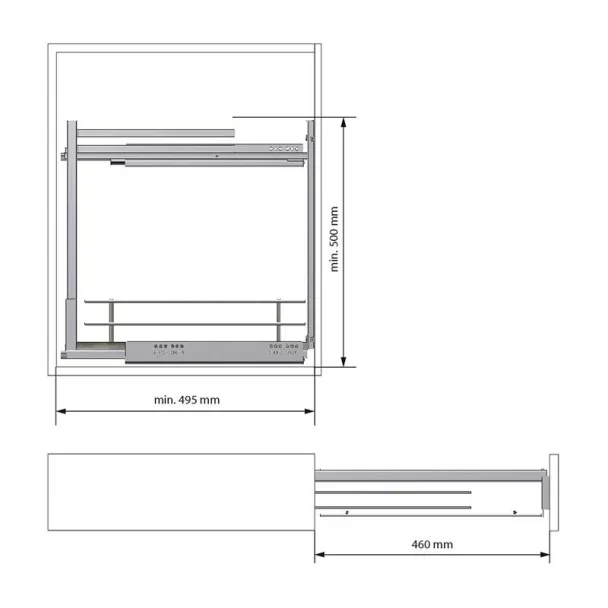 Módulo Soporte Paños Extraible Línea Compact