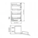 Kit Columna Despensero Extraible Línea Compact