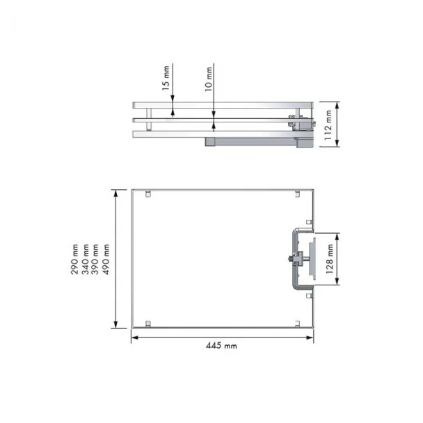 Cestillo para Despensero Extraíble Titán Flat Cromo