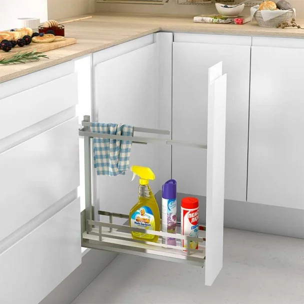 Soporte Extraíble para Paños Cocina Flat Cromo