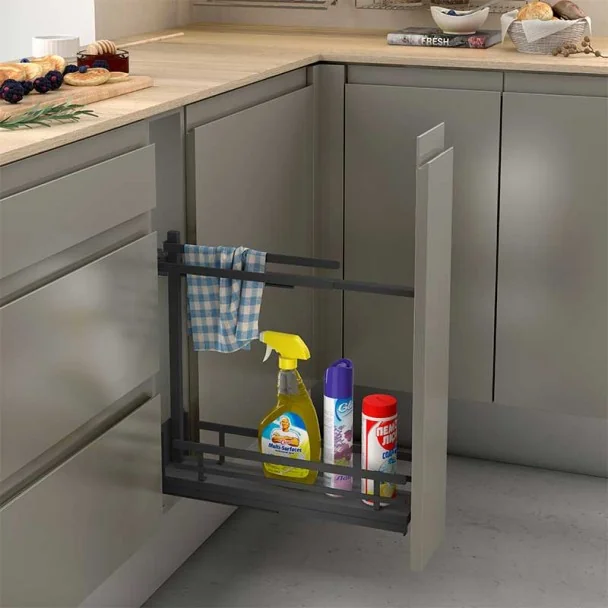Soporte Extraíble para Paños Cocina Flat Antracita