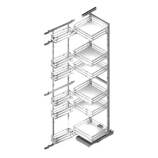 Kit Columna Despensero Extraíble Flat Cromo