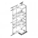 Kit Columna Despensero Extraíble Flat Cromo