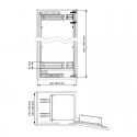 Kit Columna Despensero Extraíble Flat Cromo