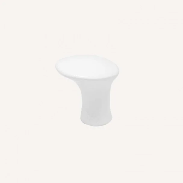 Pomo de Zamak Blanco Mate 3497