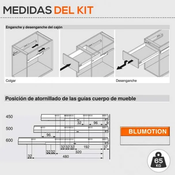 Guías 65 Kg Cajones y Caceroleros Tandembox Antaro