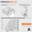 Cacerolero Blanco 30 kg Blum Tandembox Antaro D para cocina