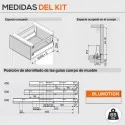 Cacerolero Gris 65 kg Blum Tandembox Antaro D para Cocina