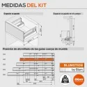 Cajón para Mueble Fregadero Cocina 30 kg Tandembox Antaro D