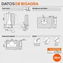 Bisagra Acodada 110º Ónix Blumotion
