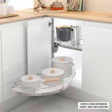 Menage Confort Cesto extraíble de rejilla metálica para mueble de cocina -  Ancho 412-418 mm