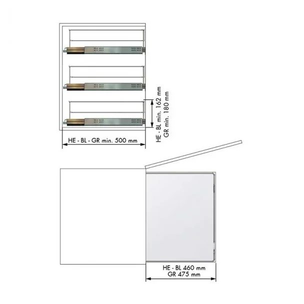 Cesto Multiuso Extraible Cocina Línea Compact