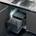 Cubos Reciclaje Basura Acero Inoxidable para Mueble Cocina