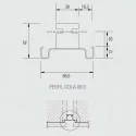 Perfil Gola Vertical Intermedio Aluminio 8012