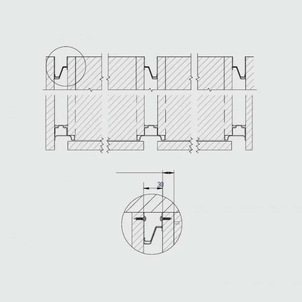 Fijación Trasera para Gola Vertical (2 uds)