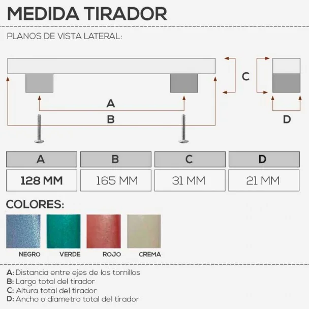 Tirador de Zamak Cromo Mate 2402