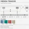 Tirador de Zamak Cromo Mate 2402