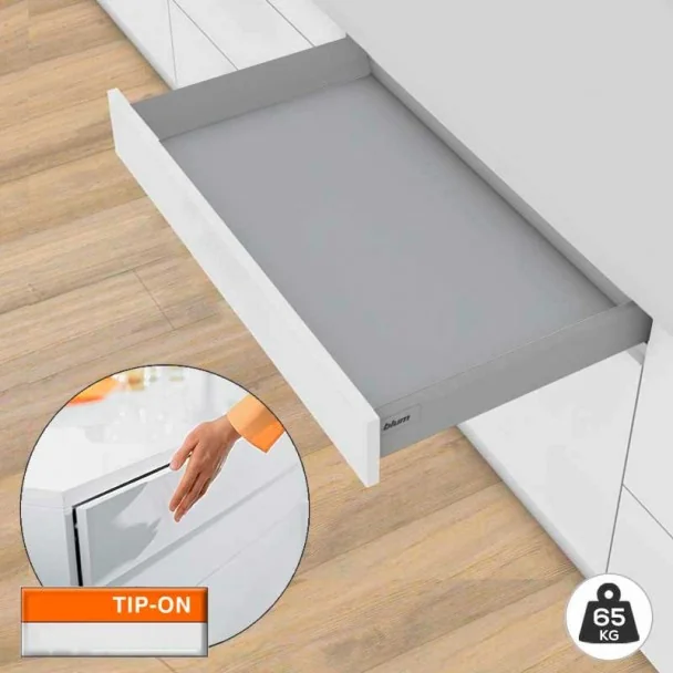 Cajón Gris TIP-ON BLUMOTION 65 kg Tandembox Antaro M