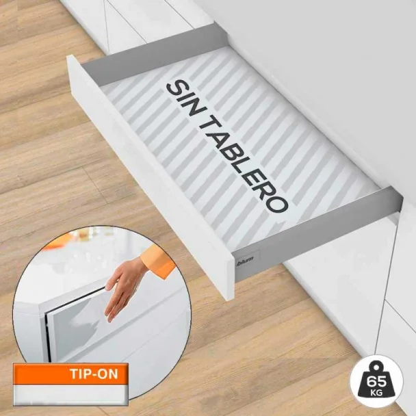 Cajón Gris TIP-ON BLUMOTION 65 kg Tandembox Antaro M