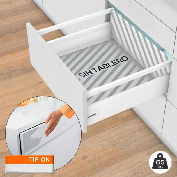 Cacerolero Blanco TIP-ON BLUMOTION 65 kg Tandembox Antaro D
