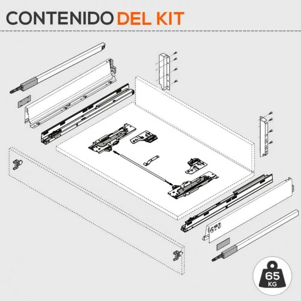 Cacerolero Blanco TIP-ON BLUMOTION 65 kg Tandembox Antaro D
