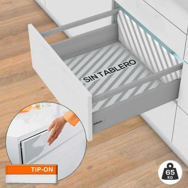 Cacerolero Gris TIP-ON BLUMOTION 65 kg Tandembox Antaro D