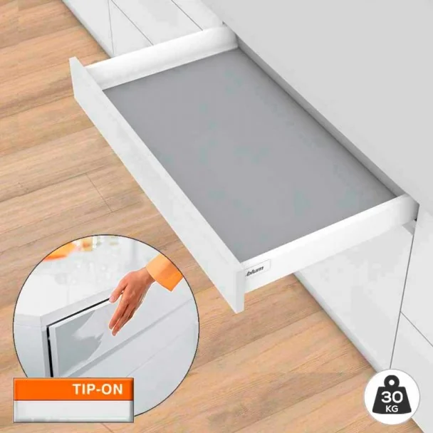 Cajón Blanco TIP-ON BLUMOTION 30 kg Tandembox Antaro M