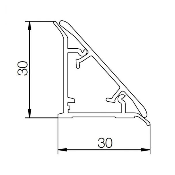 Copete Aislante de Aluminio Cepillado para Encimera