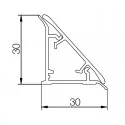 Copete Aislante de Aluminio Cepillado para Encimera