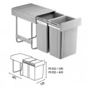 Cubo de Libre Instalación CUBO BIG-BIO-DOUBLE 40