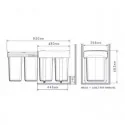 Cubo Basura Extraible 40 L para Mueble de 300 mm