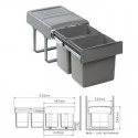 Cubo de Basura Manual MEGA 40 - 30