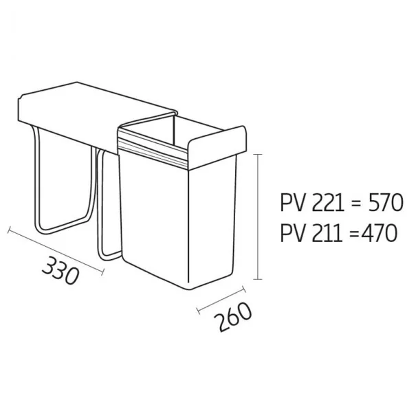 Cubo de Basura Manual BIO-SINGLE 30 DT