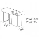 Cubo de Basura Manual BIO-SINGLE 30 DT