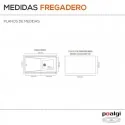 Fregadero Sintético 1 Seno con Escurridor Poalgi KUMA 303