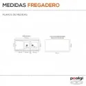 Fregadero Sintético 2 Senos con Escurridor Poalgi KUMA 306