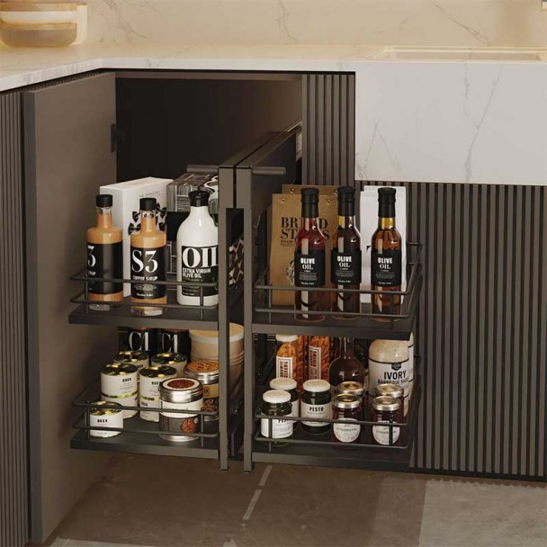 Bastidor Extraíble Rinconero Articulado Compact Antracita