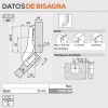 Bisagra +45º Blum de Ángulo Semisolapada Interior para Cocina
